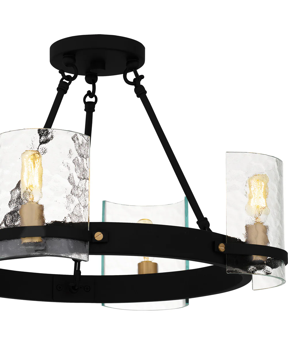Gloucester Large 4-light Semi Flush Mount Matte Black - Image 5