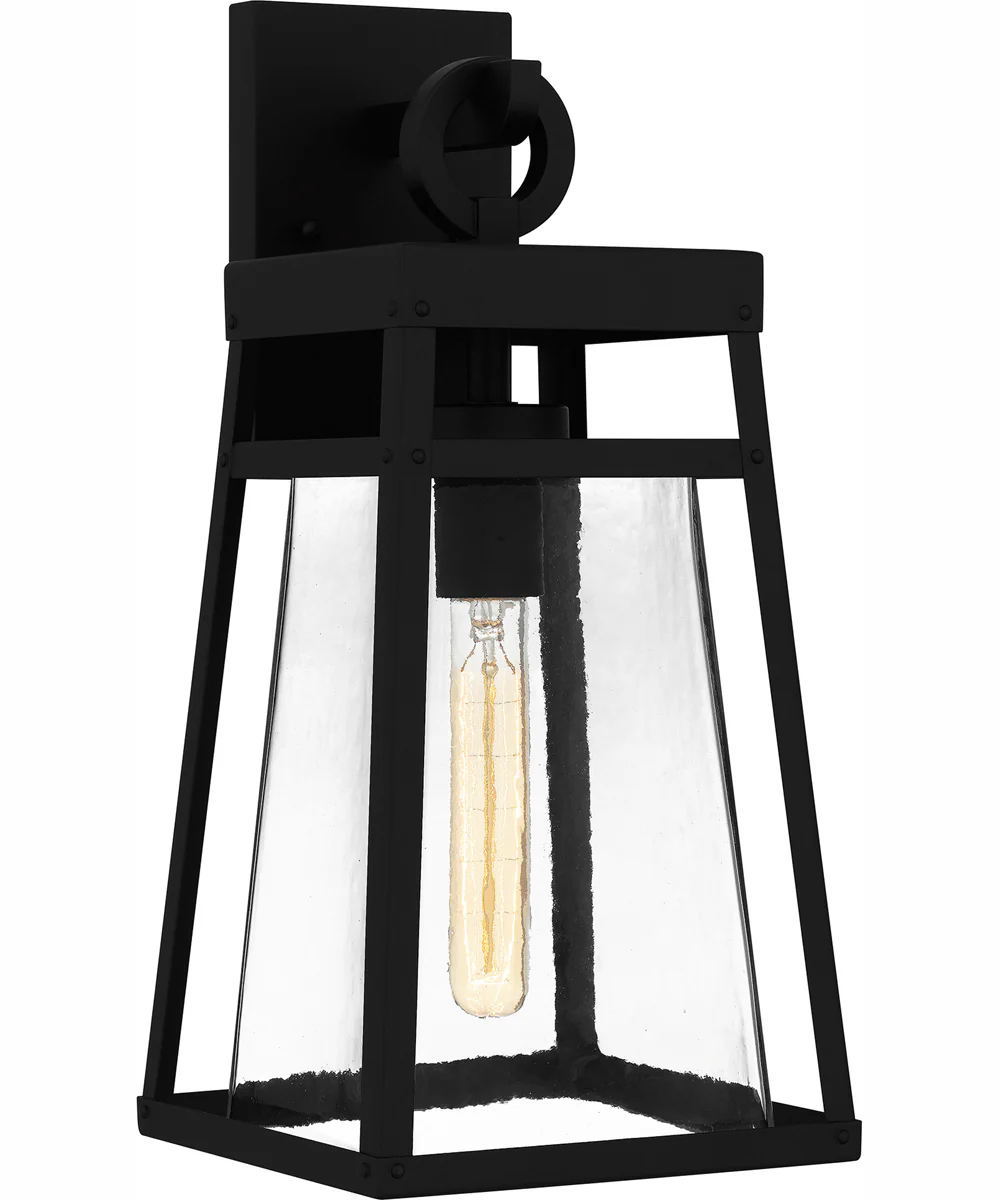 Godfrey Medium 1-light Outdoor Wall Light Coastal Armour Aluminum Matte Black - Image 2
