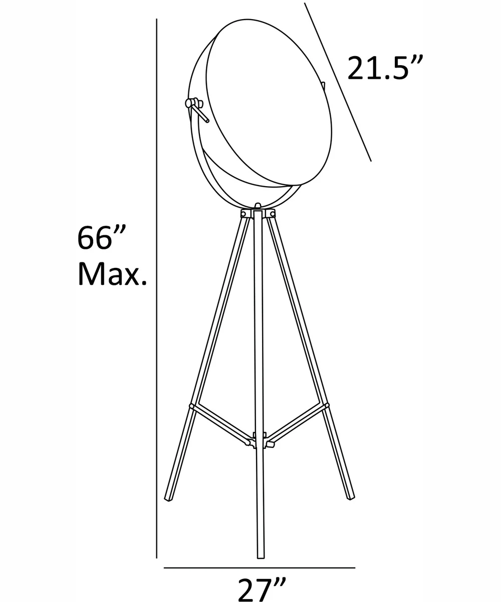 Gothard 1-Light Metal Floor Lamp Black/Aged Gold - Image 4