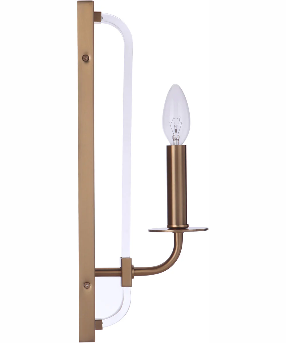 Graclyn 1-Light Wall Sconce Satin Brass - Image 7