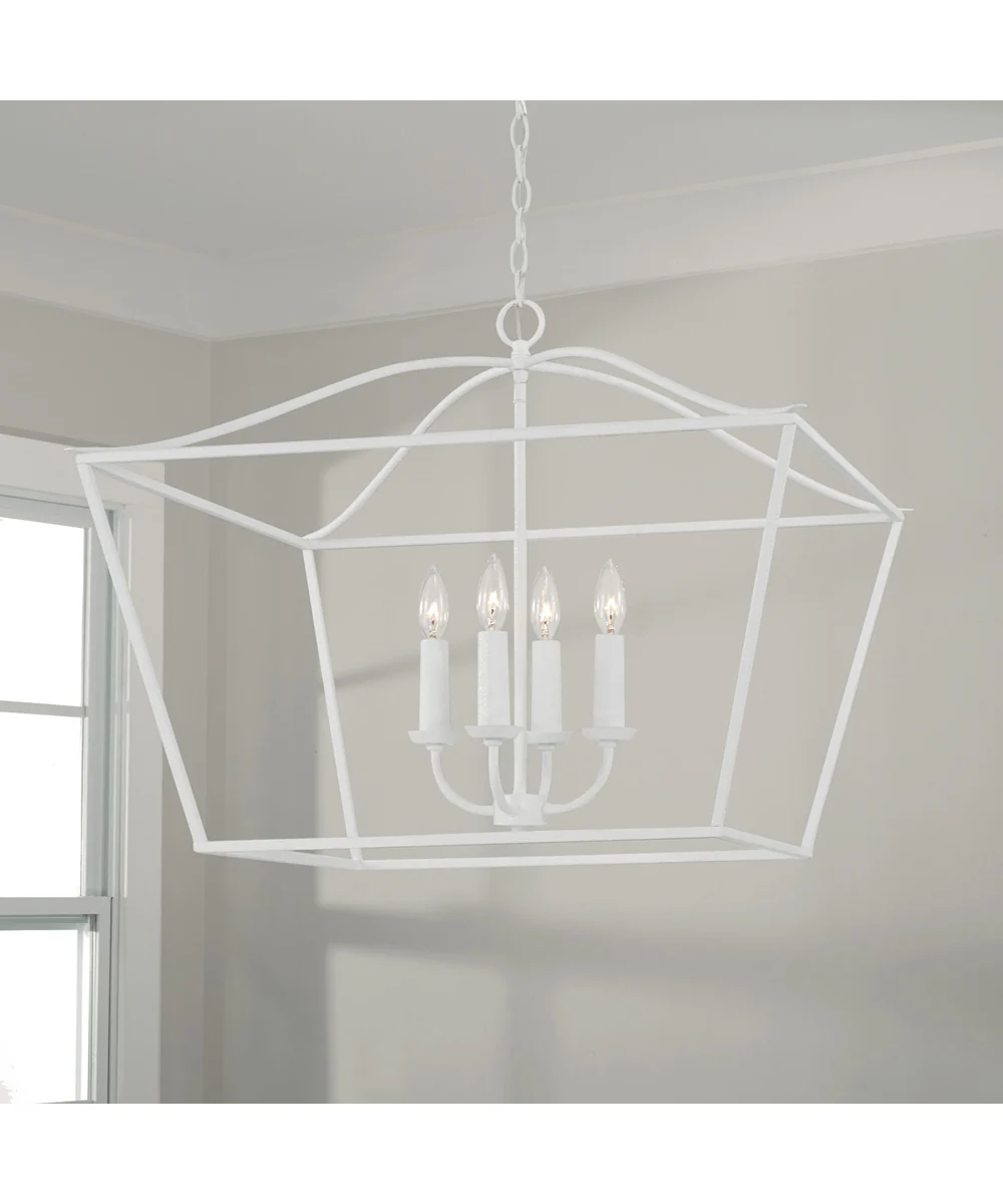 Grady 4-Light Pendant Textured White - Image 2
