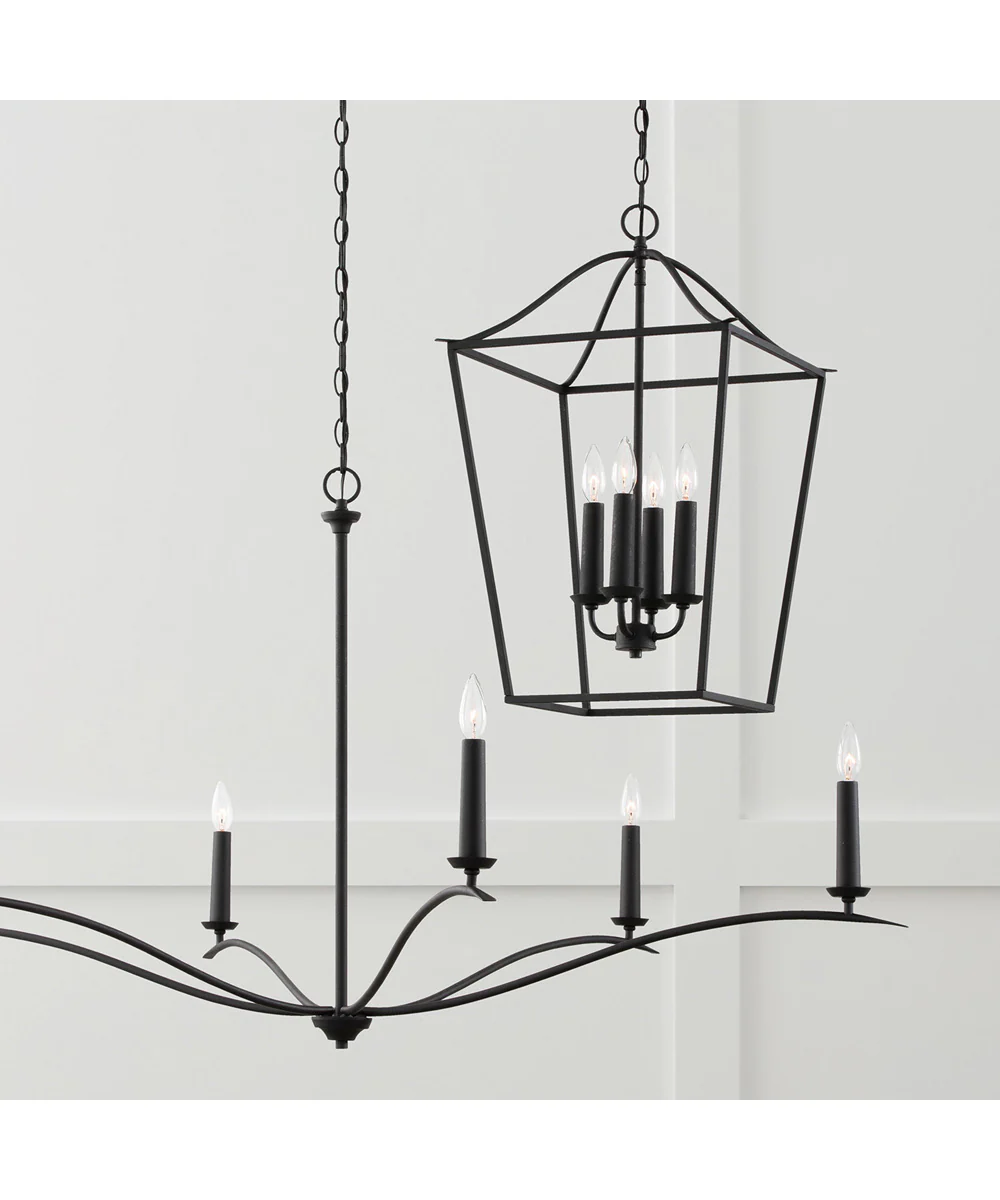 Grady 6-Light Chandelier Black Iron - Image 6