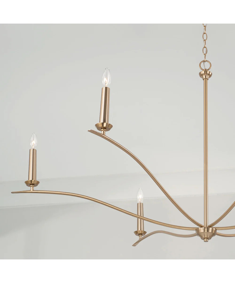 Grady 6-Light Chandelier Matte Brass - Image 3
