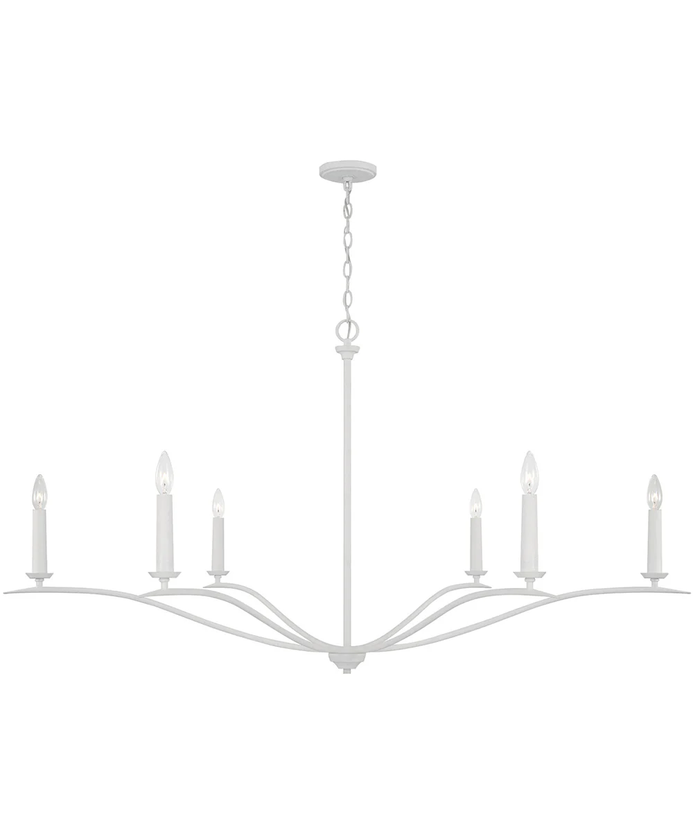 Grady 6-Light Chandelier Textured White