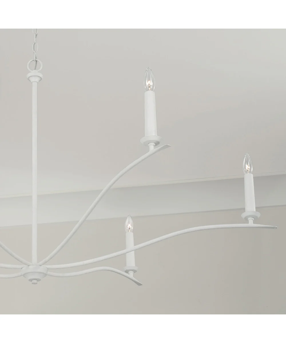 Grady 6-Light Chandelier Textured White - Image 3
