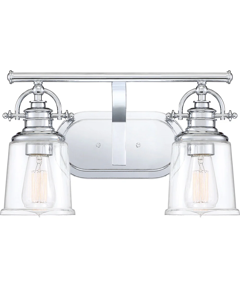 Grant Medium 2-light Bath Light Polished Chrome - Image 2