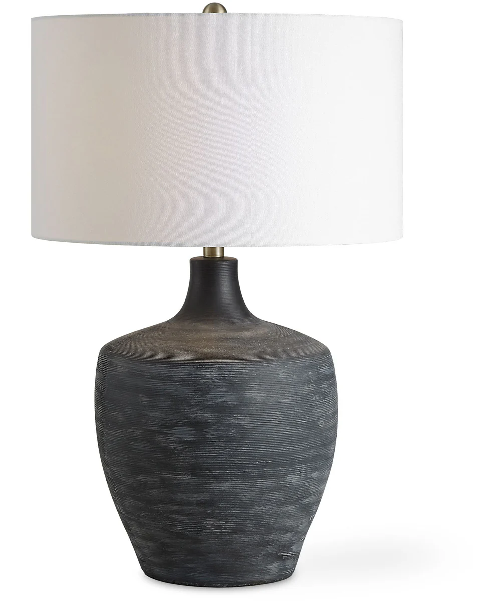 Graphite Ribbed Table Lamp - Image 9