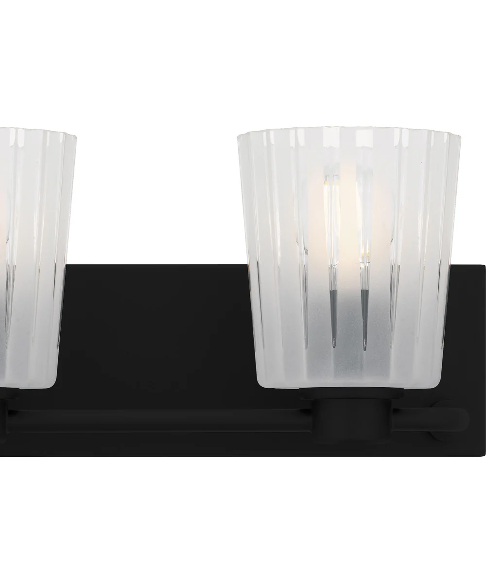 Gray Large 3-light Bath Light Matte Black - Image 5