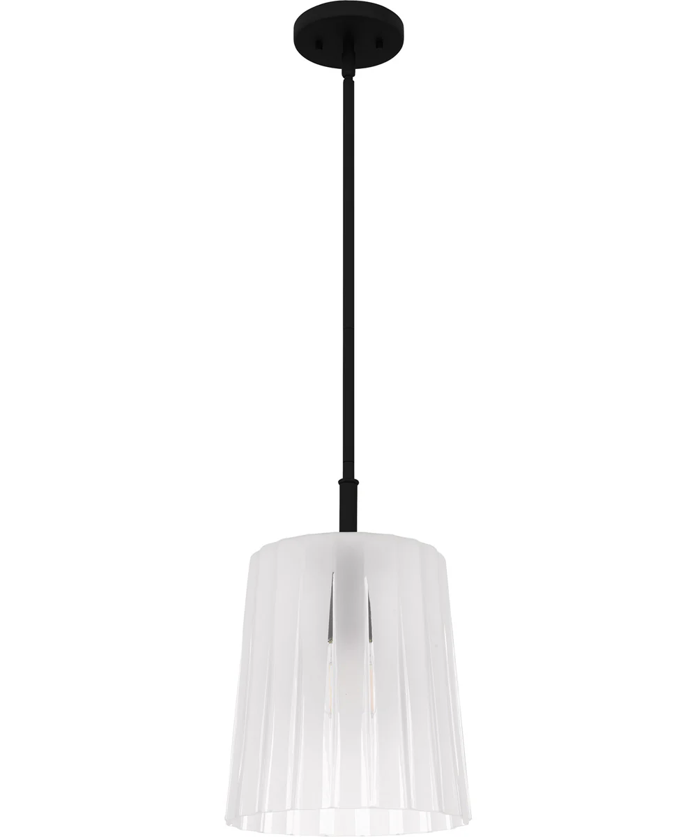 Gray Small 1-light Mini Pendant Matte Black - Image 2