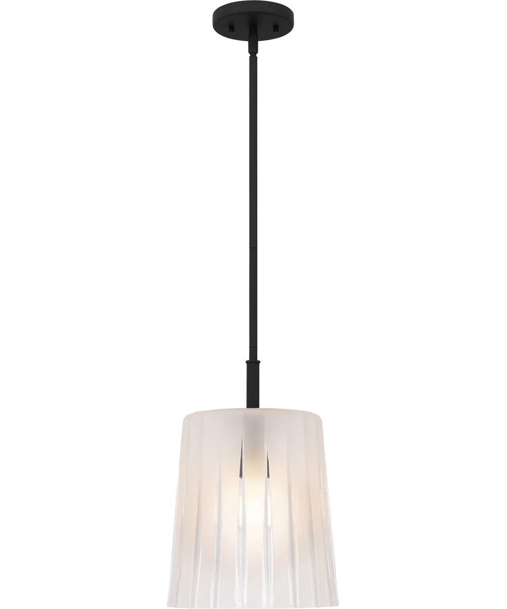 Gray Small 1-light Mini Pendant Matte Black - Image 3