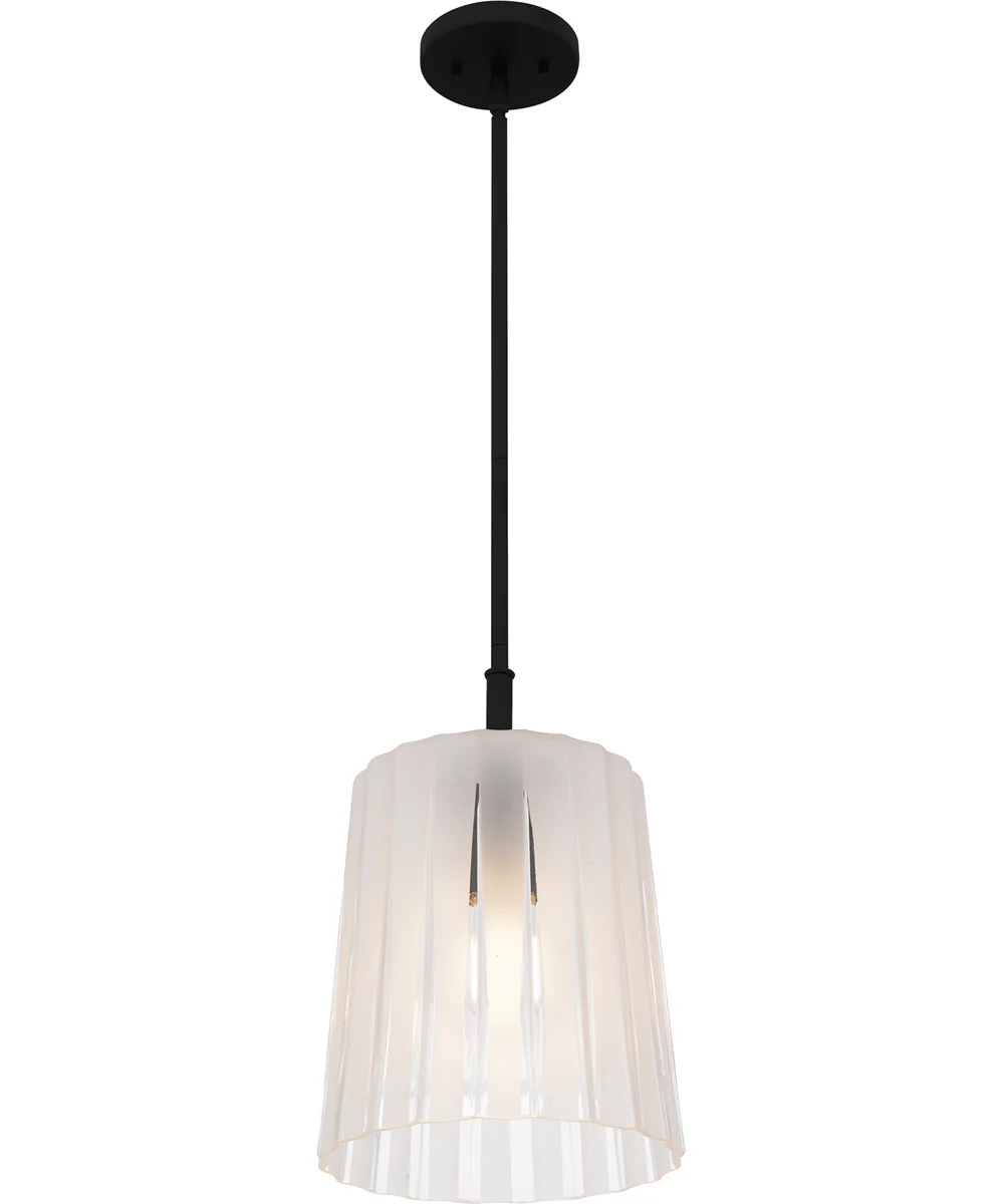 Gray Small 1-light Mini Pendant Matte Black - Image 4