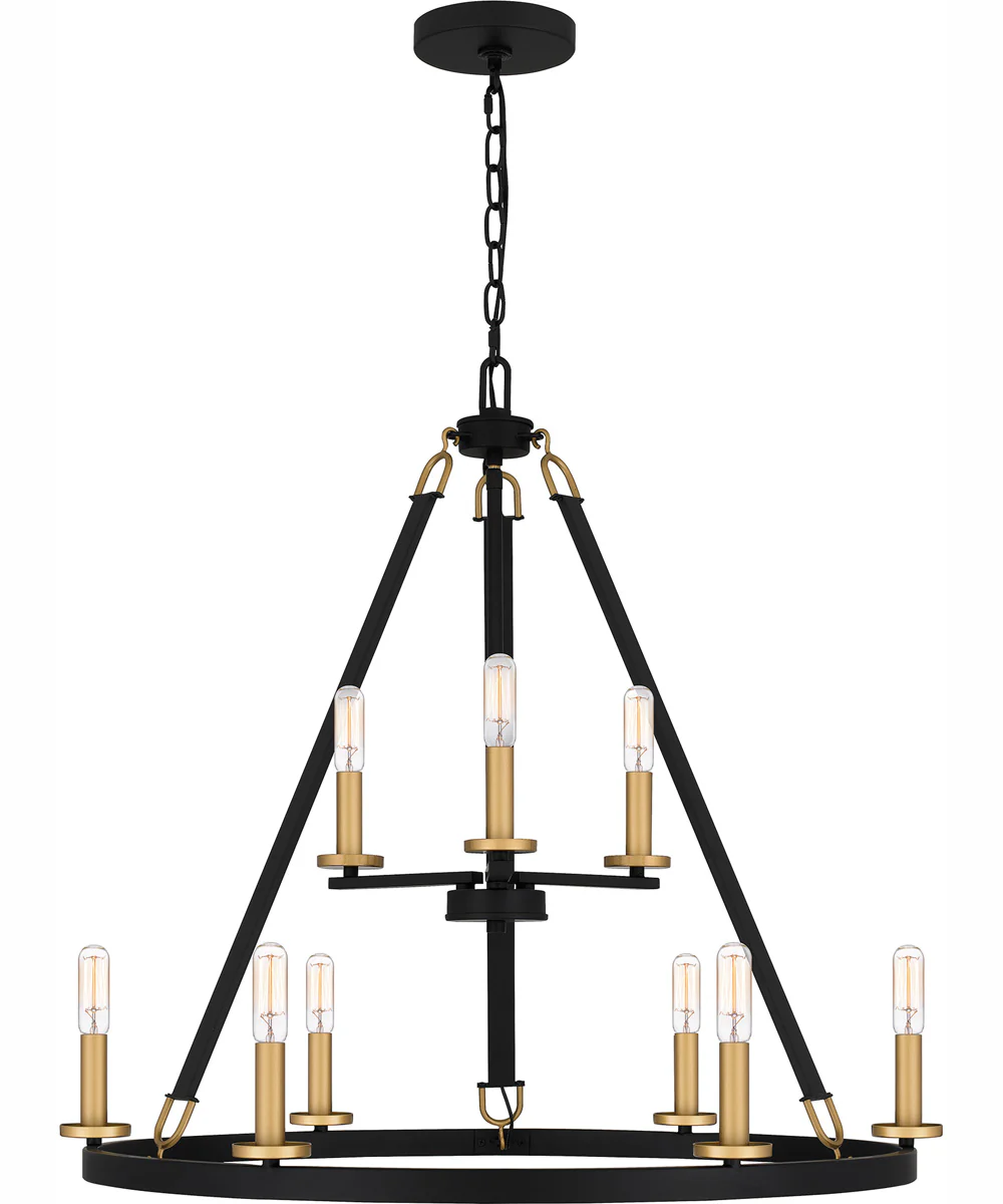 Graylyn 9-light Chandelier Matte Black - Image 4
