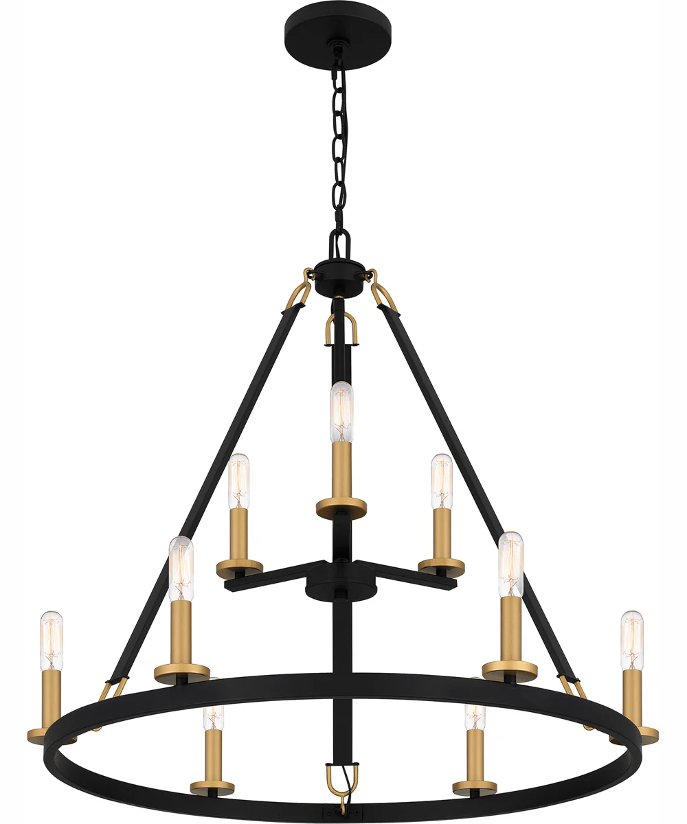 Graylyn 9-light Chandelier Matte Black - Image 5
