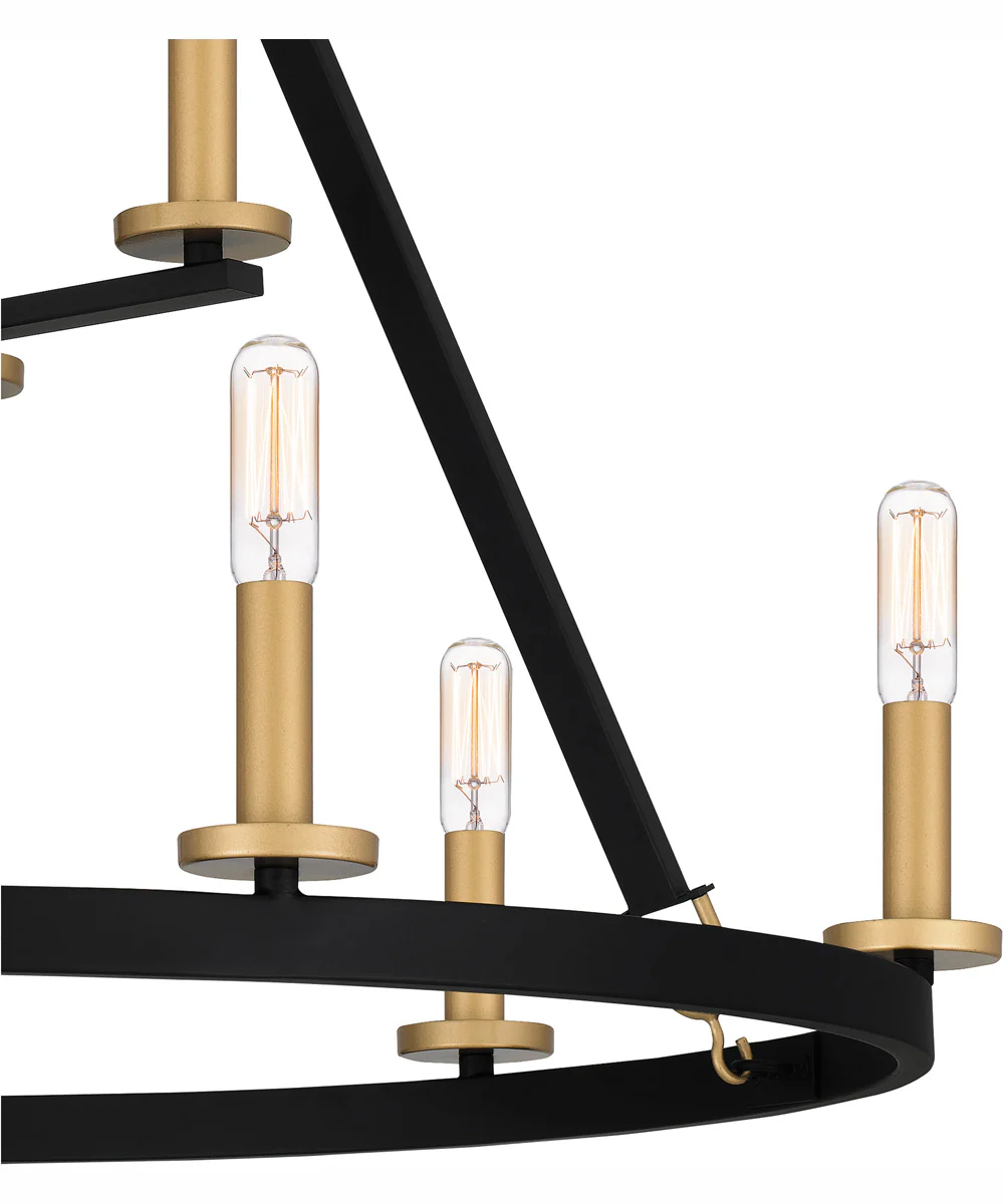 Graylyn 9-light Chandelier Matte Black - Image 6