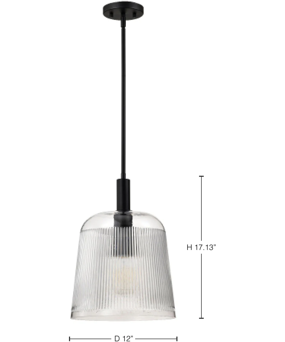 Grayson 1-Light Pendant Matte Black - Image 12
