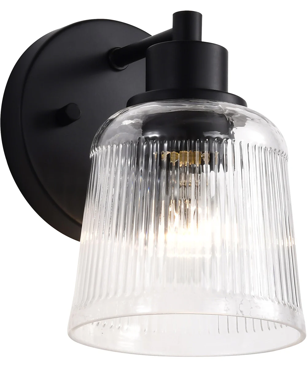 Grayson 1-Light Vanity & Wall Matte Black - Image 2