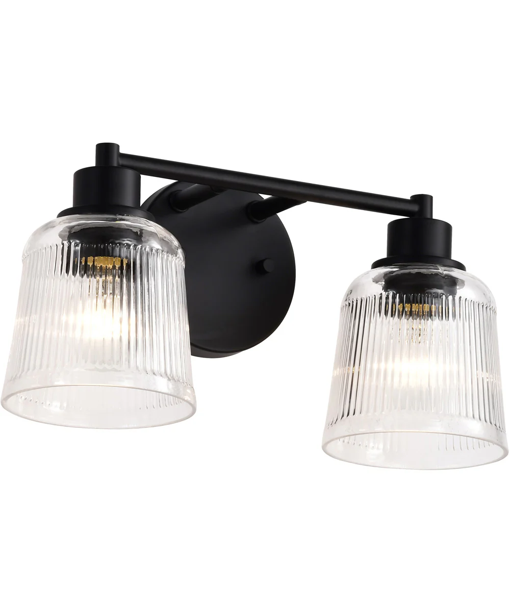 Grayson 2-Light Vanity & Wall Matte Black - Image 4