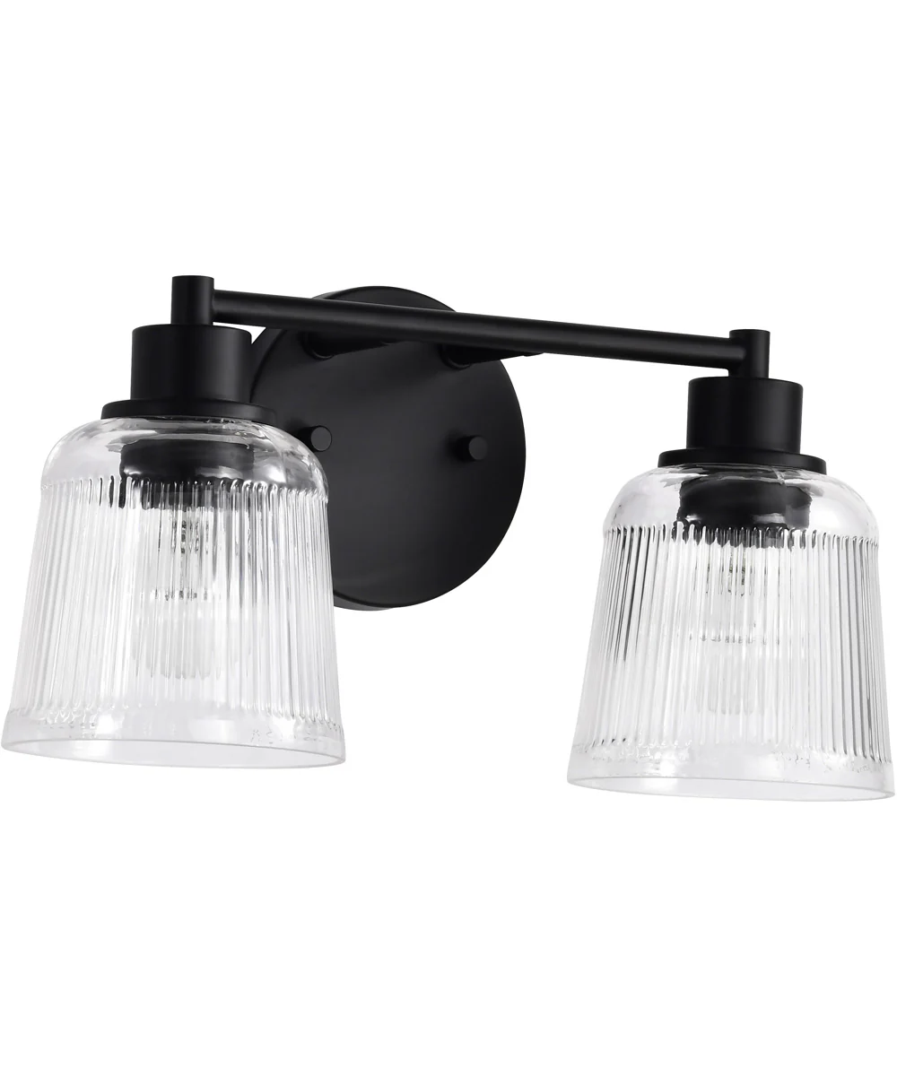 Grayson 2-Light Vanity & Wall Matte Black - Image 7