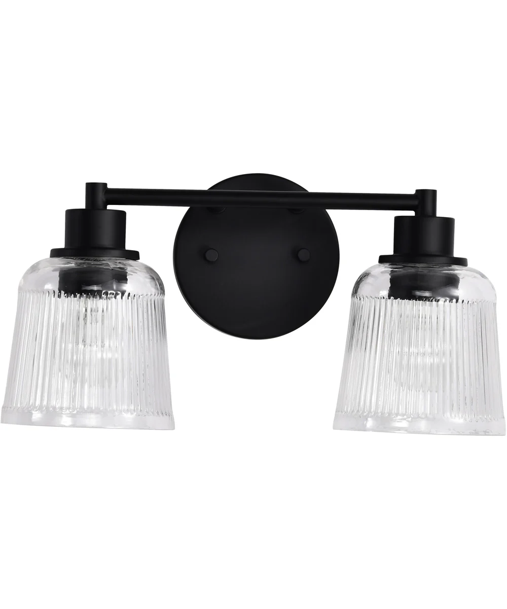 Grayson 2-Light Vanity & Wall Matte Black - Image 9