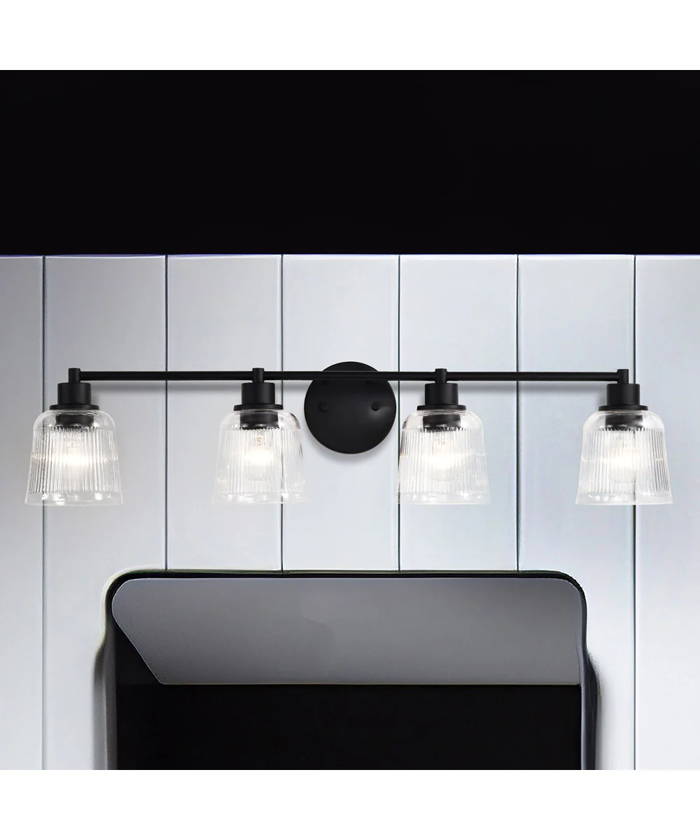 Grayson 4-Light Vanity & Wall Matte Black - Image 3