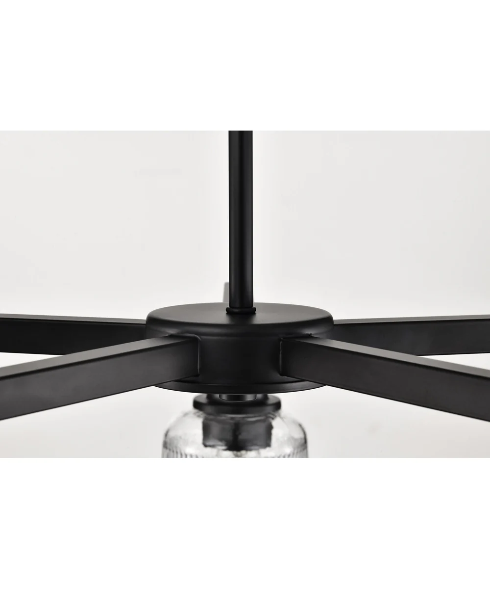 Grayson 5-Light Chandelier Matte Black - Image 10