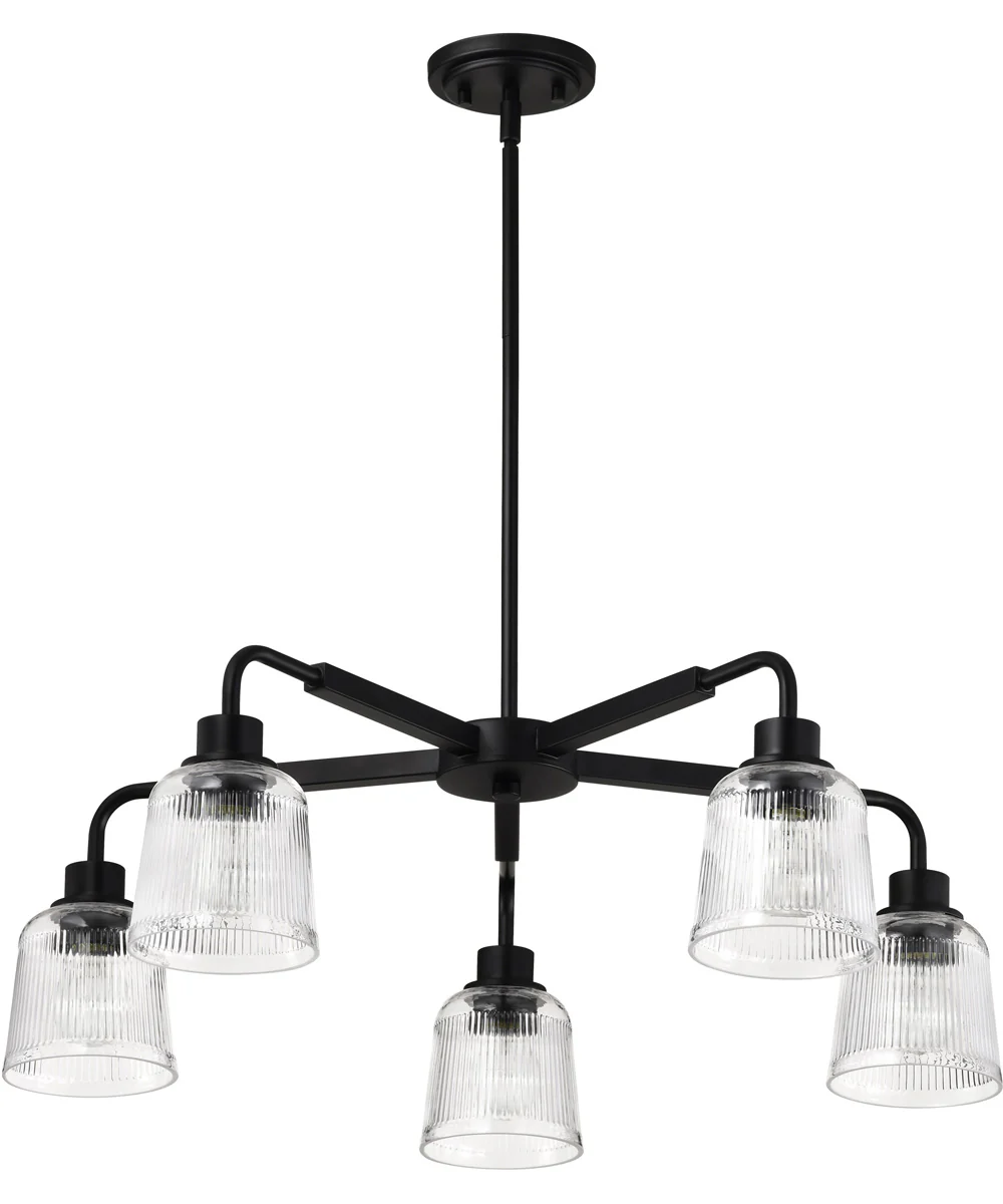 Grayson 5-Light Chandelier Matte Black - Image 5