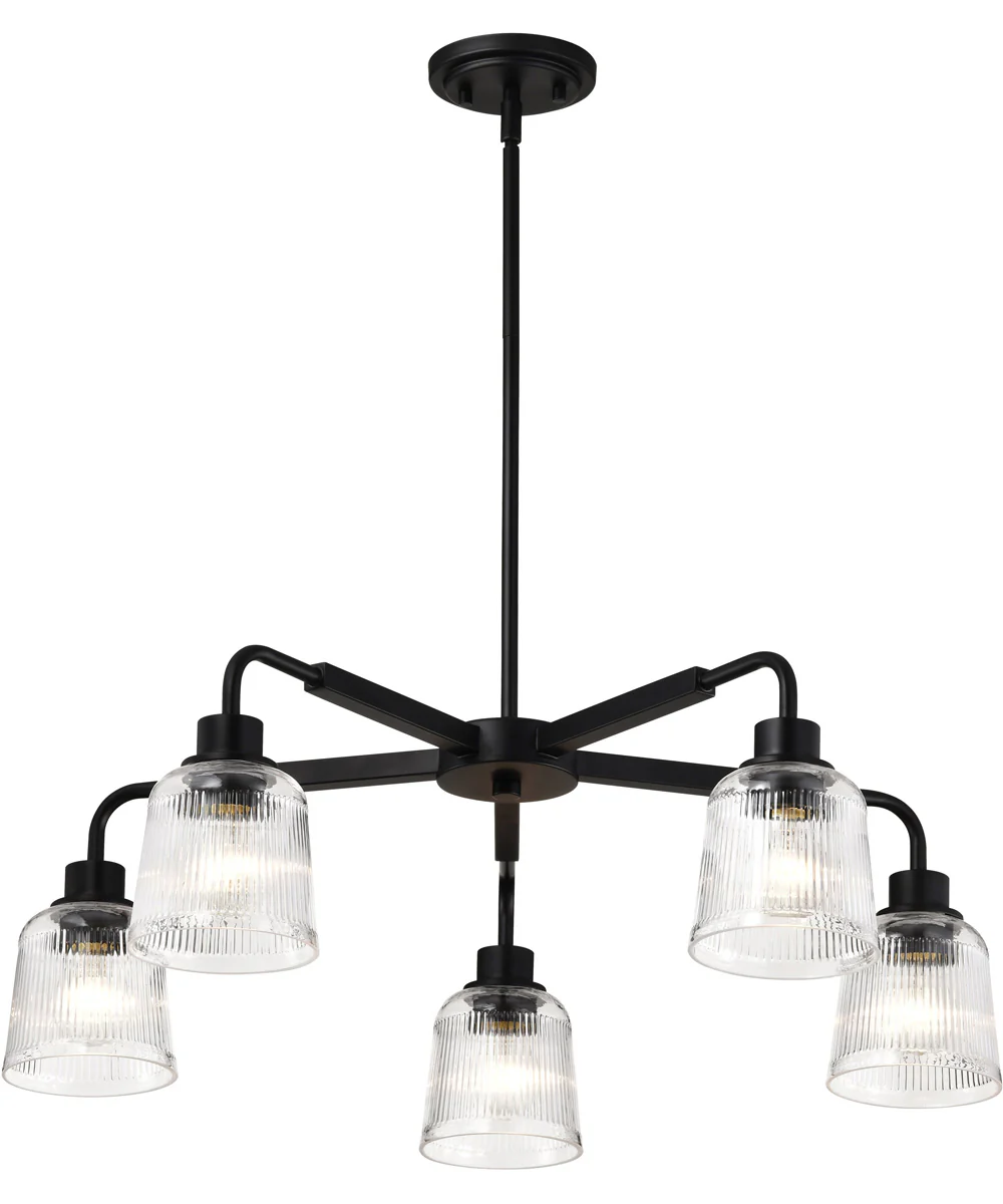 Grayson 5-Light Chandelier Matte Black - Image 6