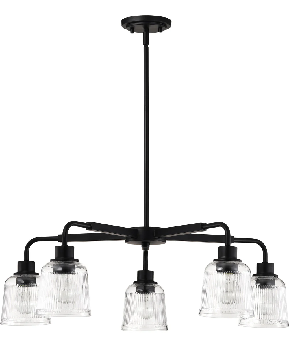 Grayson 5-Light Chandelier Matte Black - Image 7