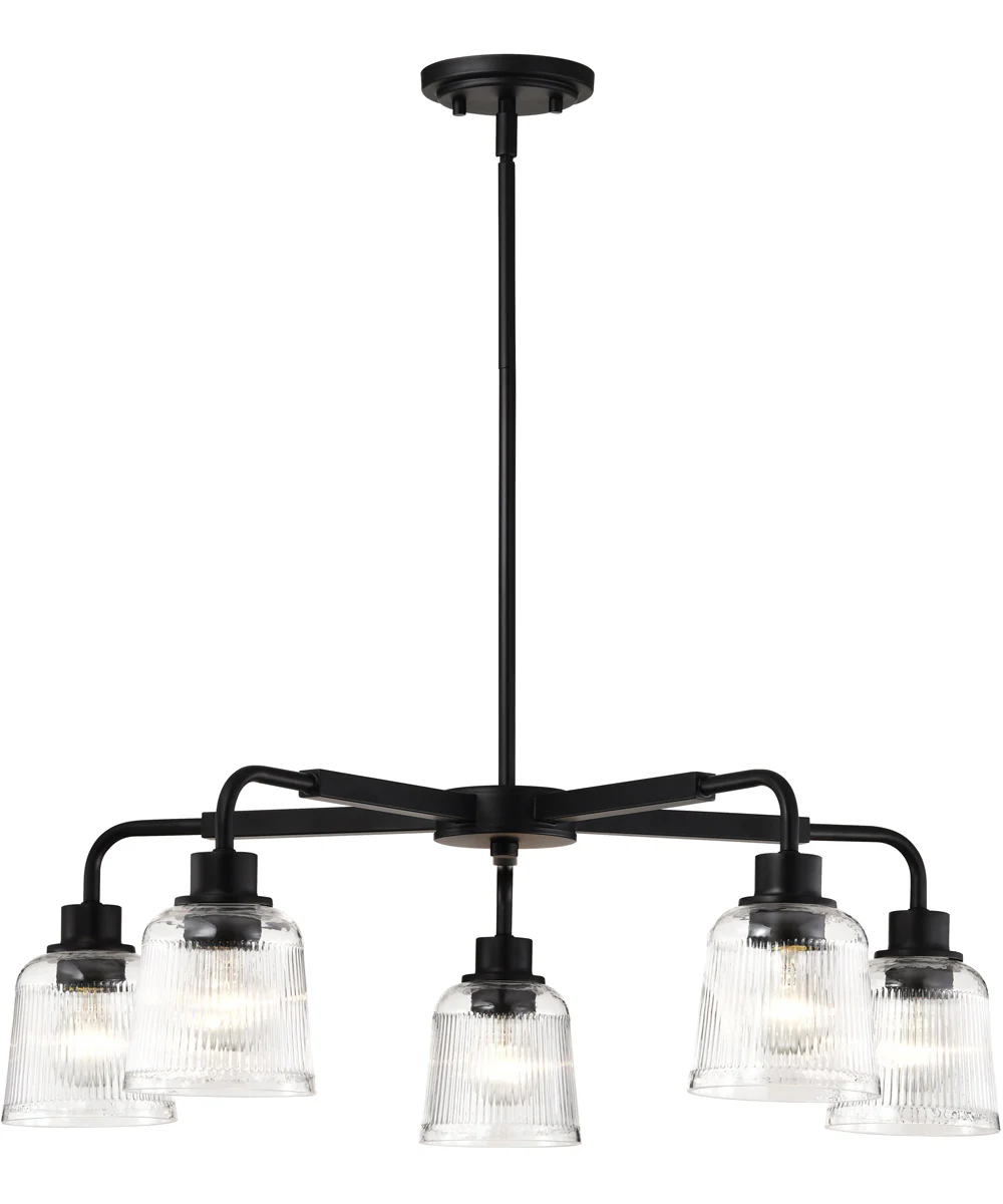 Grayson 5-Light Chandelier Matte Black - Image 8