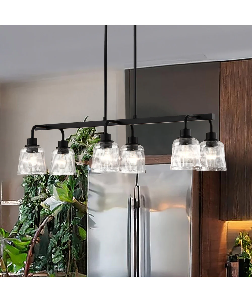 Grayson 6-Light Pendant Matte Black - Image 3