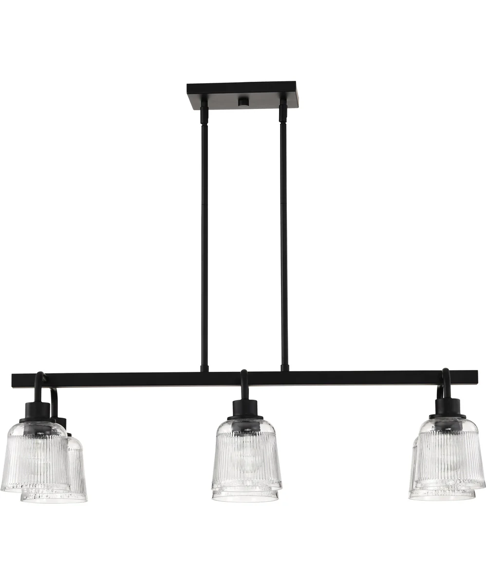 Grayson 6-Light Pendant Matte Black - Image 7