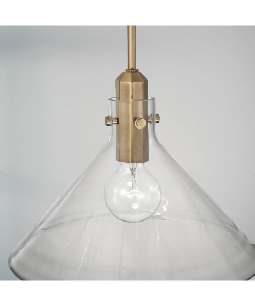 Greer 1-Light Pendant Aged Brass - Image 3