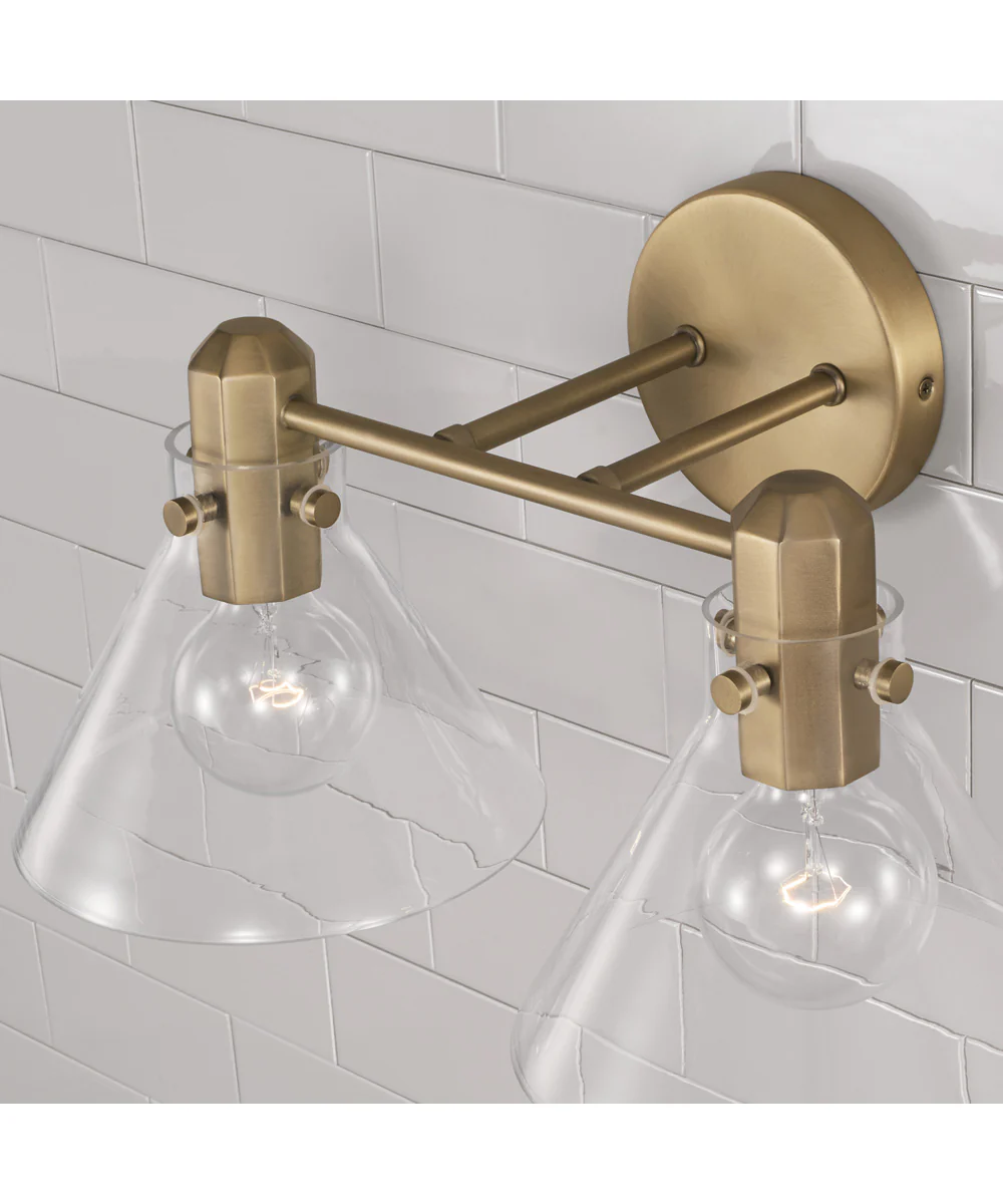 Greer 2-Light Vanity Aged Brass - Image 3