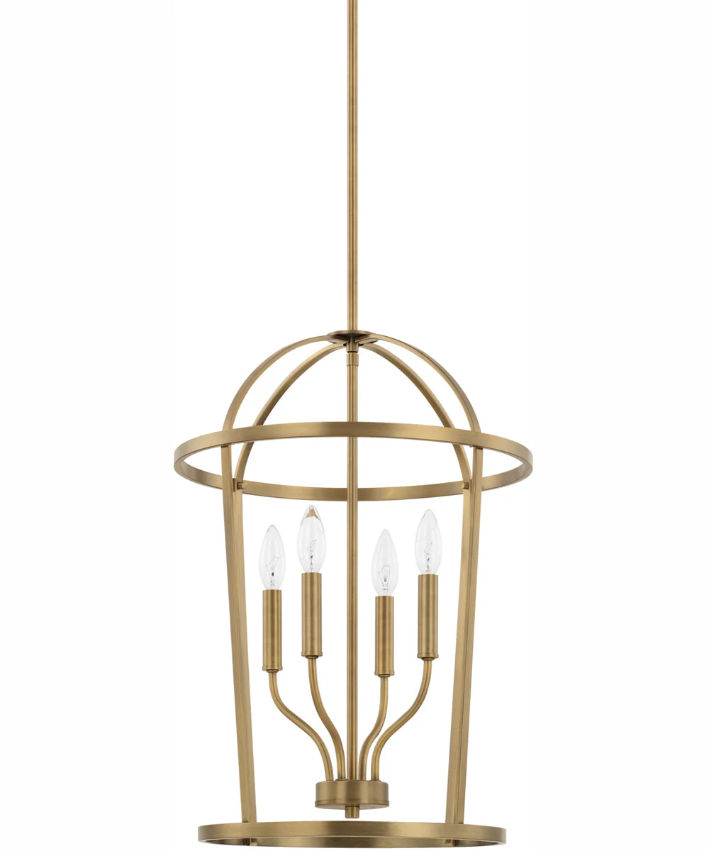 Greyson 4-Light Foyer Aged Brass
