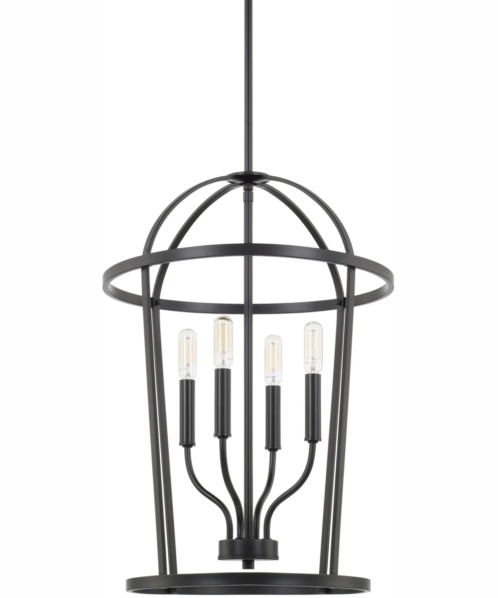 Greyson 4-Light Foyer Matte Black