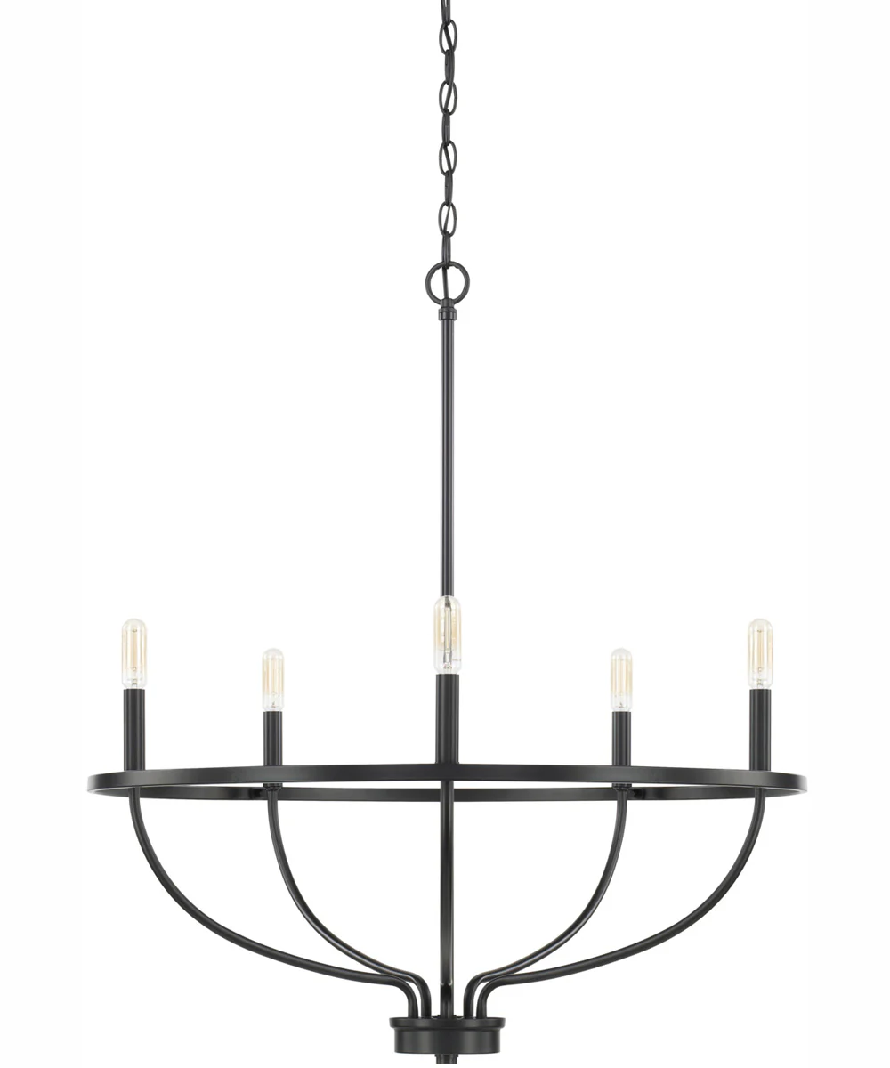Greyson 5-Light Chandelier Matte Black