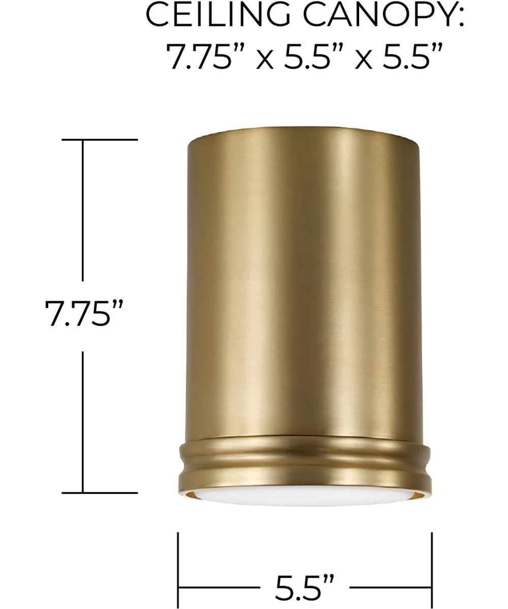 Griffin 1-Light Flush Aged Brass - Image 4