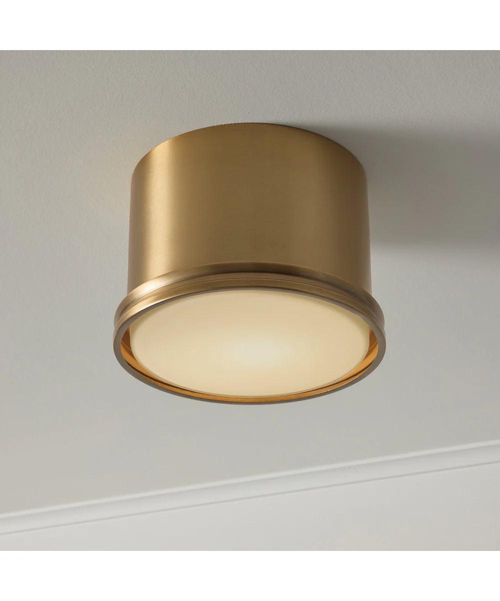 Griffin 1-Light Flush Aged Brass - Image 5