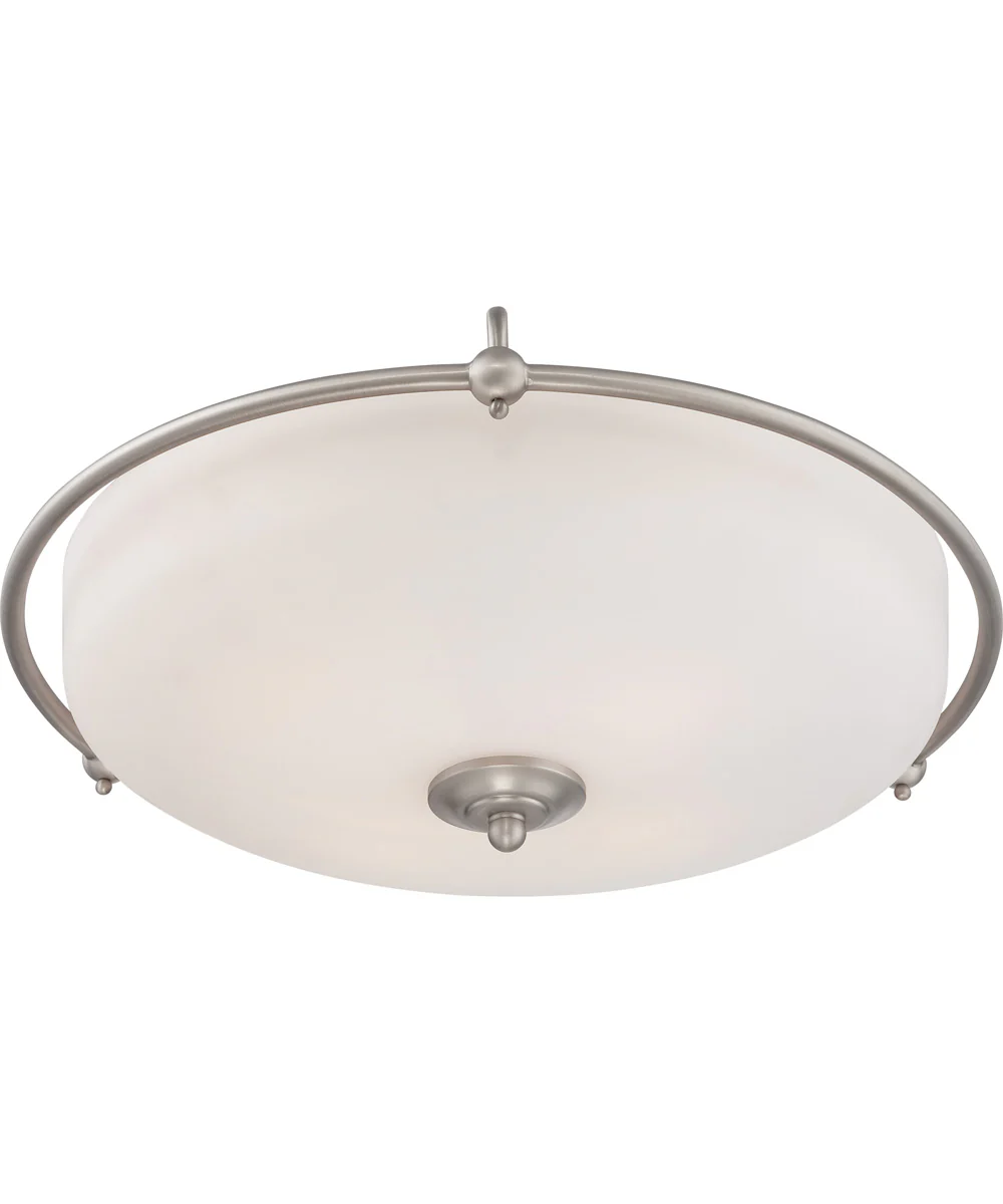Griffin Extra Large 4-light Flush Mount Antique Nickel - Image 4