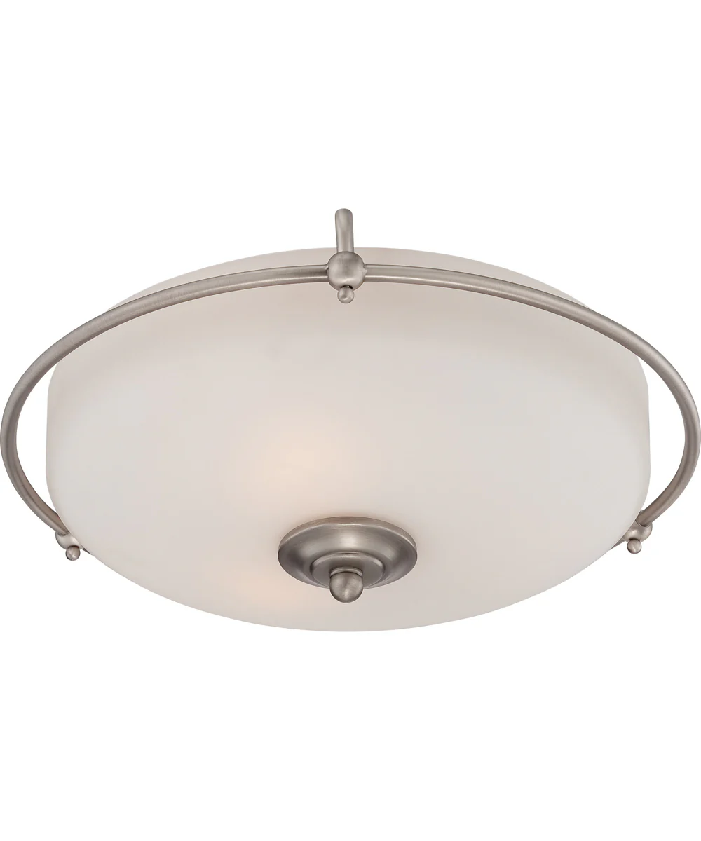 Griffin Large 3-light Flush Mount Antique Nickel - Image 4