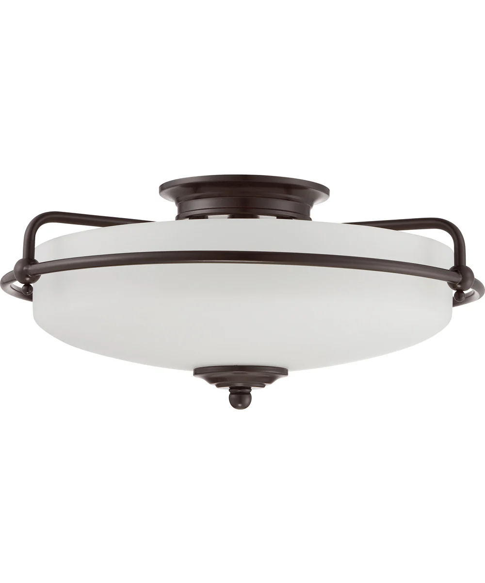 Griffin Large 3-light Flush Mount Palladian Bronze - Image 3