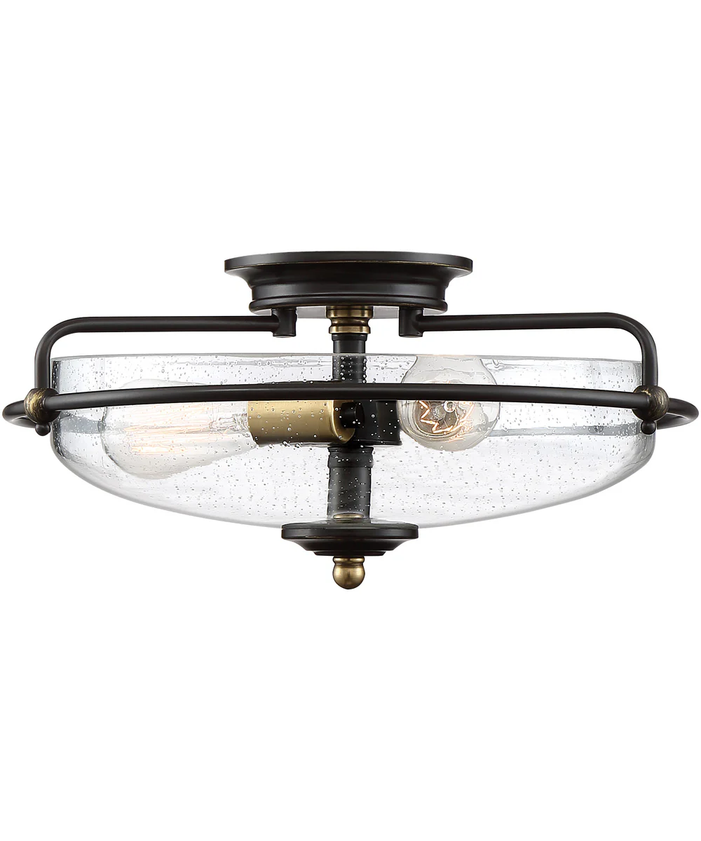 Griffin Large 3-light Flush Mount Palladian Bronze - Image 2