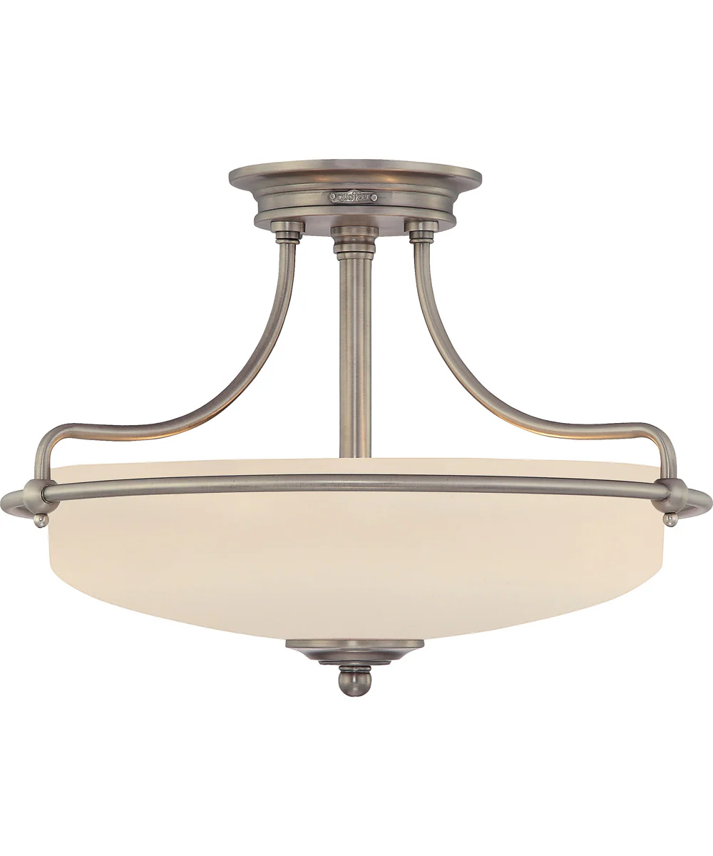 Griffin Large 3-light Semi Flush Mount Antique Nickel - Image 2