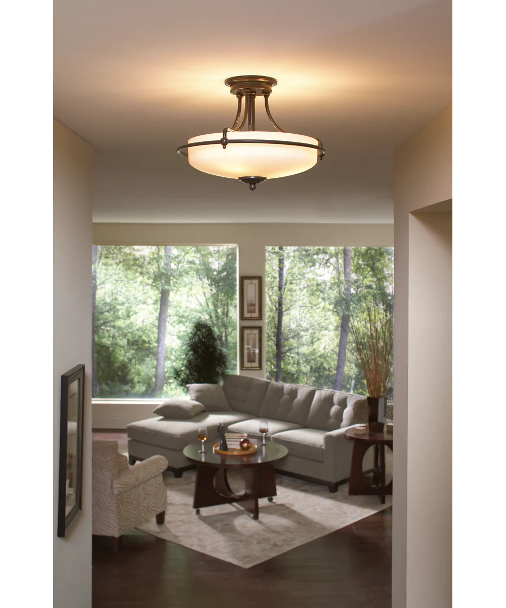 Griffin Large 3-light Semi Flush Mount Palladian Bronze - Image 3