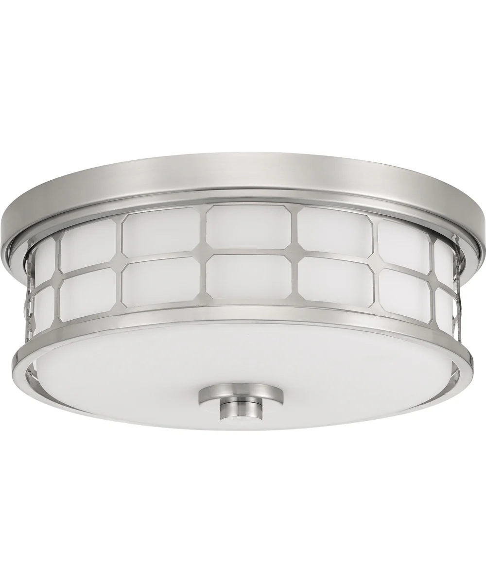 Guardian 2-light Flush Mount Brushed Nickel - Image 3