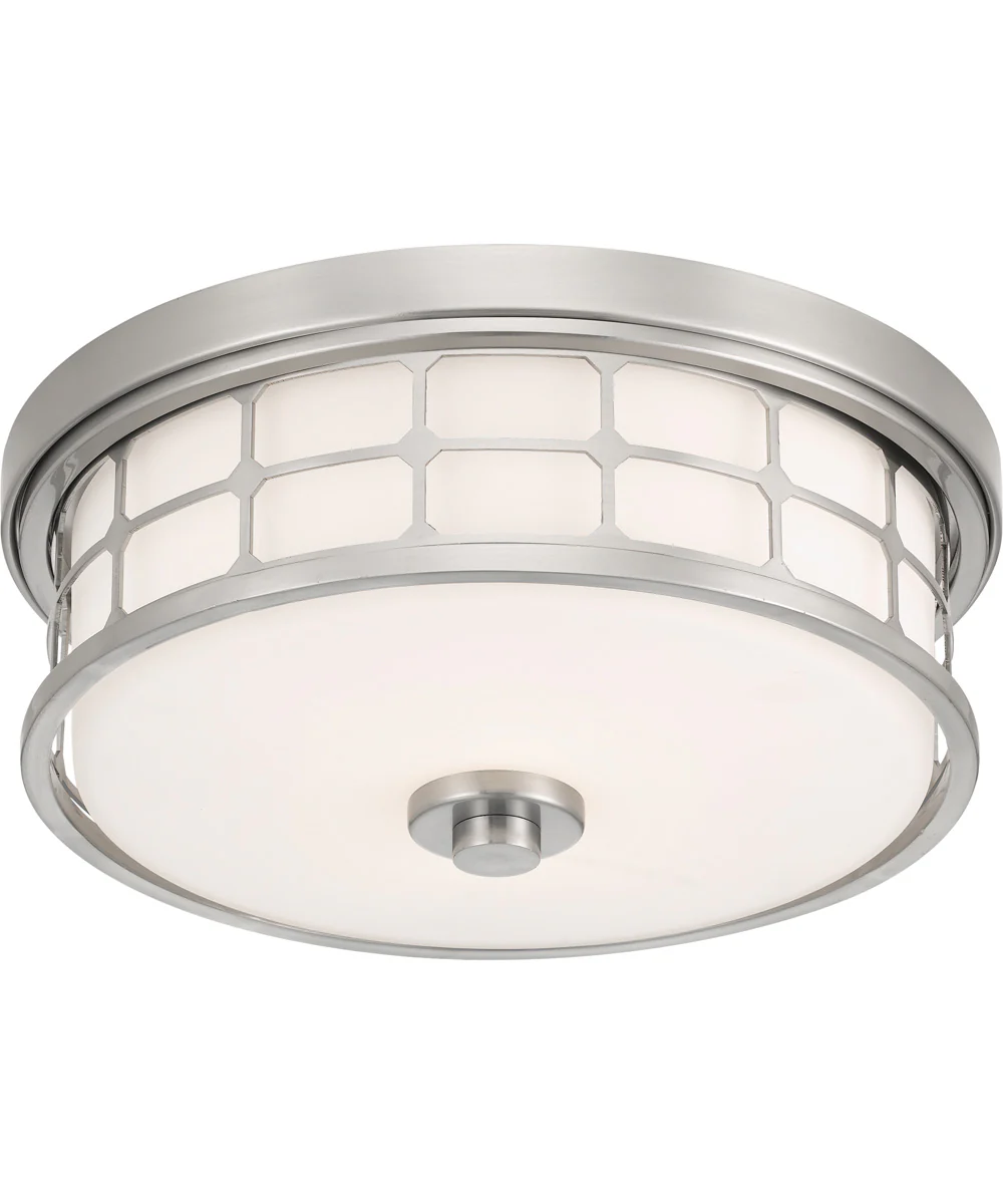 Guardian 2-light Flush Mount Brushed Nickel - Image 4