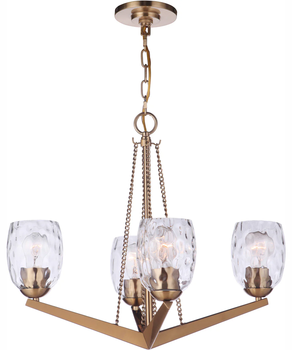 Guiding Star 4-Light Chandelier Satin Brass - Image 7