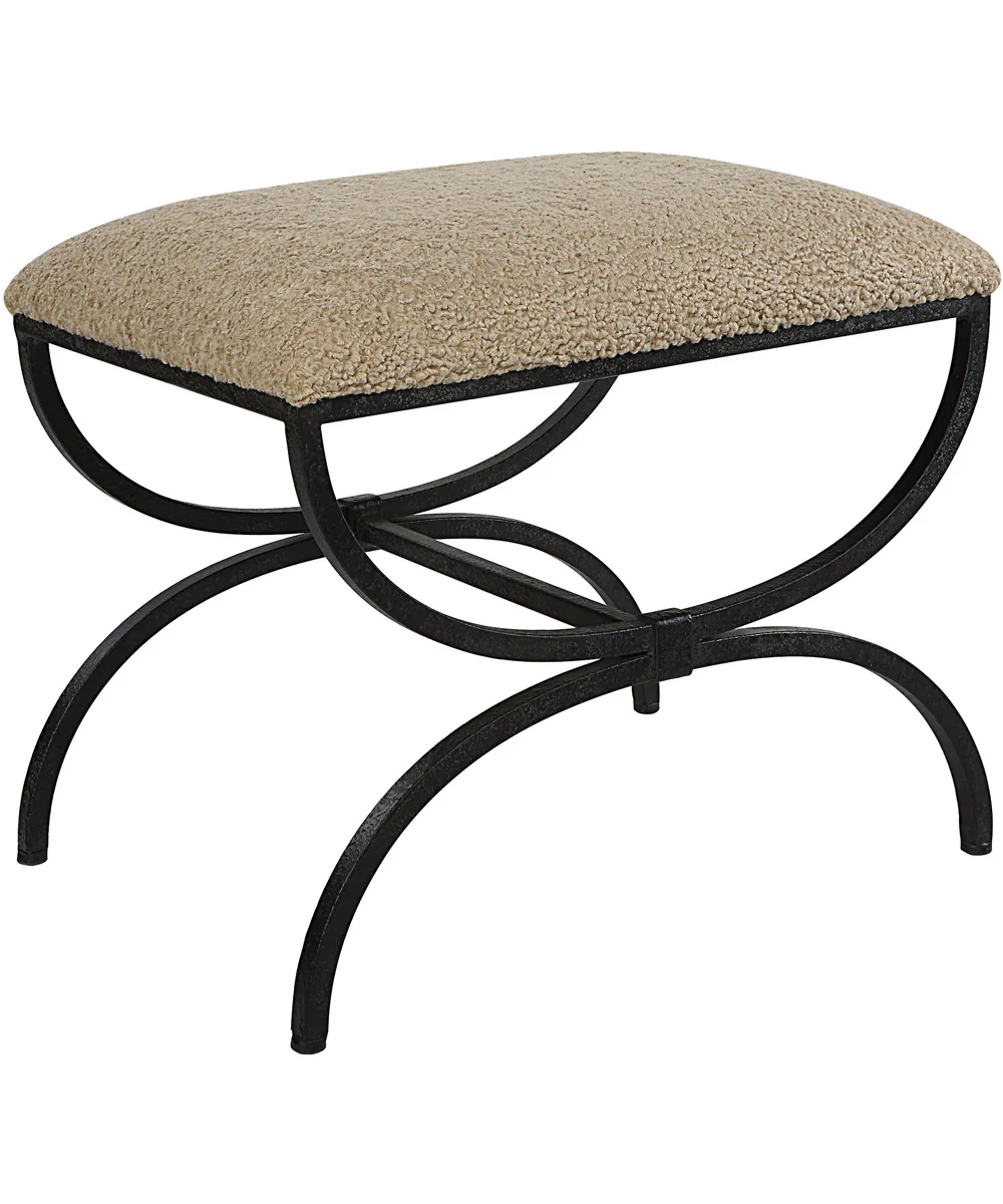 Hacienda Plush Latte Small Bench - Image 2