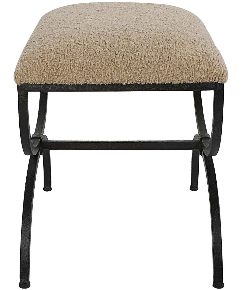 Hacienda Plush Latte Small Bench - Image 3
