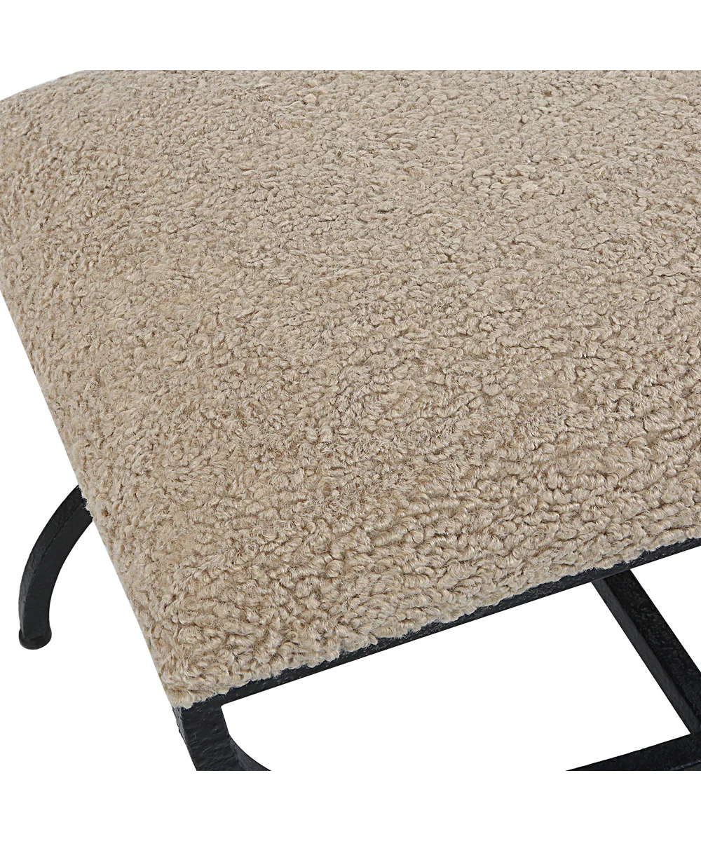 Hacienda Plush Latte Small Bench - Image 4